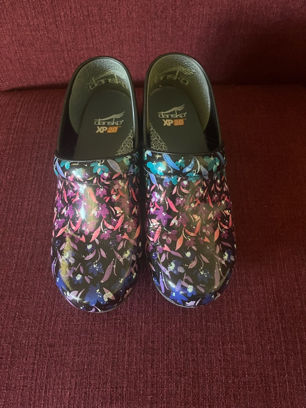 Dansko XP 2.0 Flower Patent Clogs